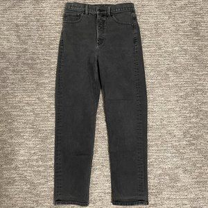 Express Super High Rise Slim Ankle Black Jeans, Size 6R